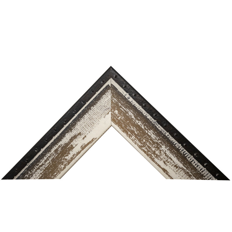 Miroir moderne et contemporain vieilli, H 34 po x l 30 po, Brun brossé