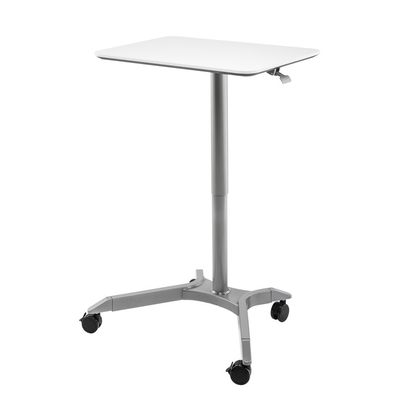 Airlift Adjustable Metal Base Standing Desk, White