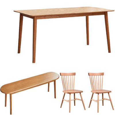 Ensemble de table de salle à manger en bois massif