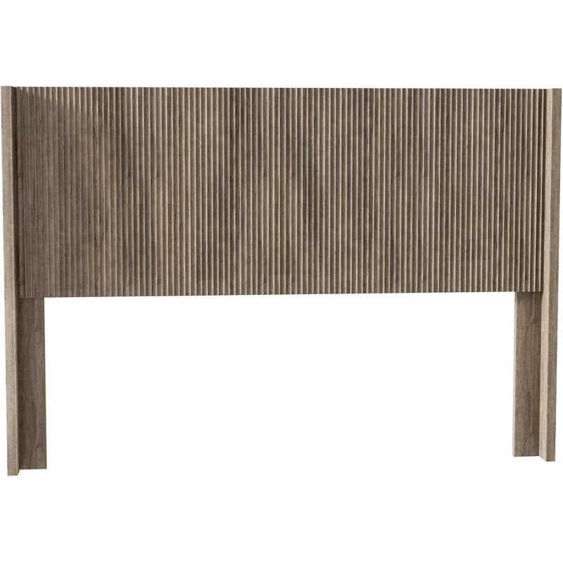 Fluted Headboard ONLY - Wall Mount Headboard, Rustic & Modern Farmhouse,Boho,Fluted Panel,Wingback Design, Gray, Queen