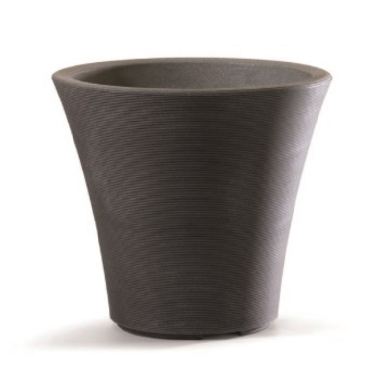 Deanca Plastic Indoor / Outdoor Planter, 12" H x 12" W x 12" D, Cappuccino