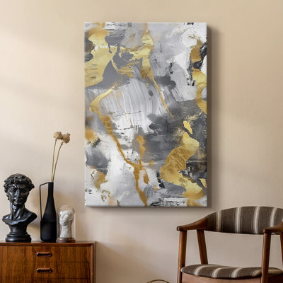 Série ABSTRACT cmxxxiv - Toile tendue avec châssis de qualité supérieure - Prêt à être accroché