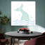 «Mermaid Tail Waves Playful Contemporary Fish Ocean», reproduction d'art-1128050343