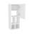 White Bathroom Cabinet With 1 Door And 4 Shelves, Complementing Different Interior Styles, Ideal For Small Spaces 、、、1 、4 、、