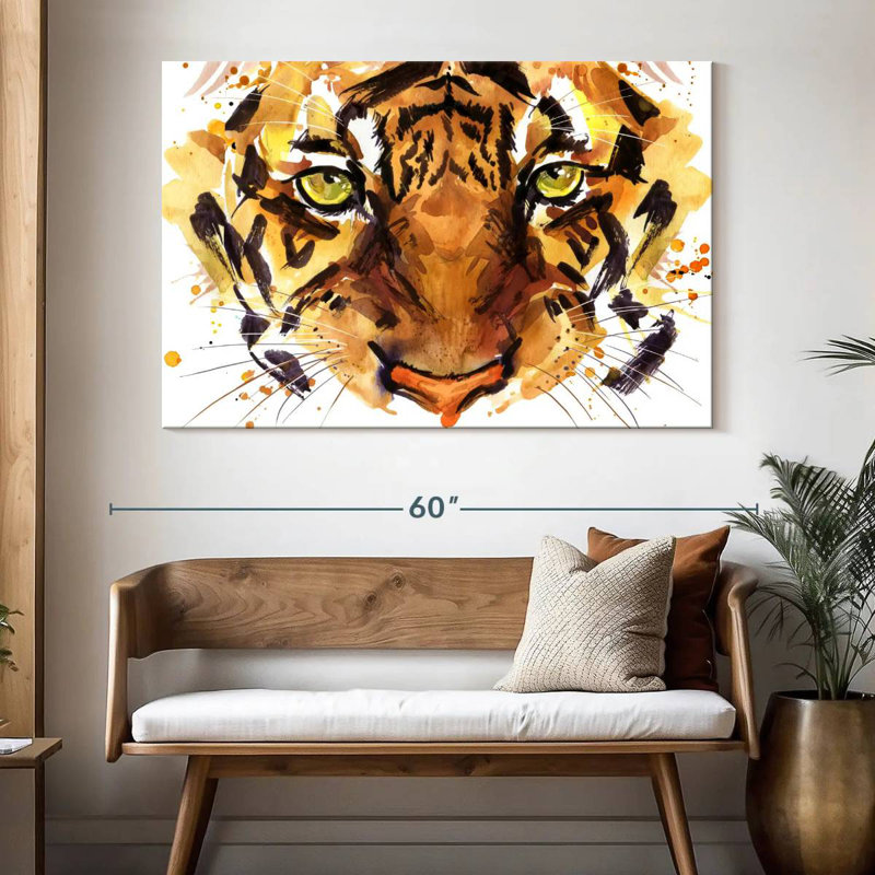 Brampt Fierce Tiger, 34" H x 51" W
