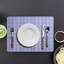 Plaid Rectangular Placemat, Blue, 16.5" x 12.5", Set of 6