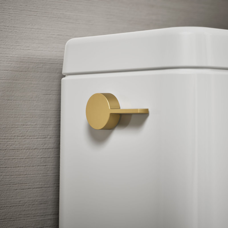 Reach Left-Hand Trip Lever, Vibrant Brushed Moderne Brass