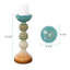 Capri Stripe Glass Candle Holder- Short-1137878756