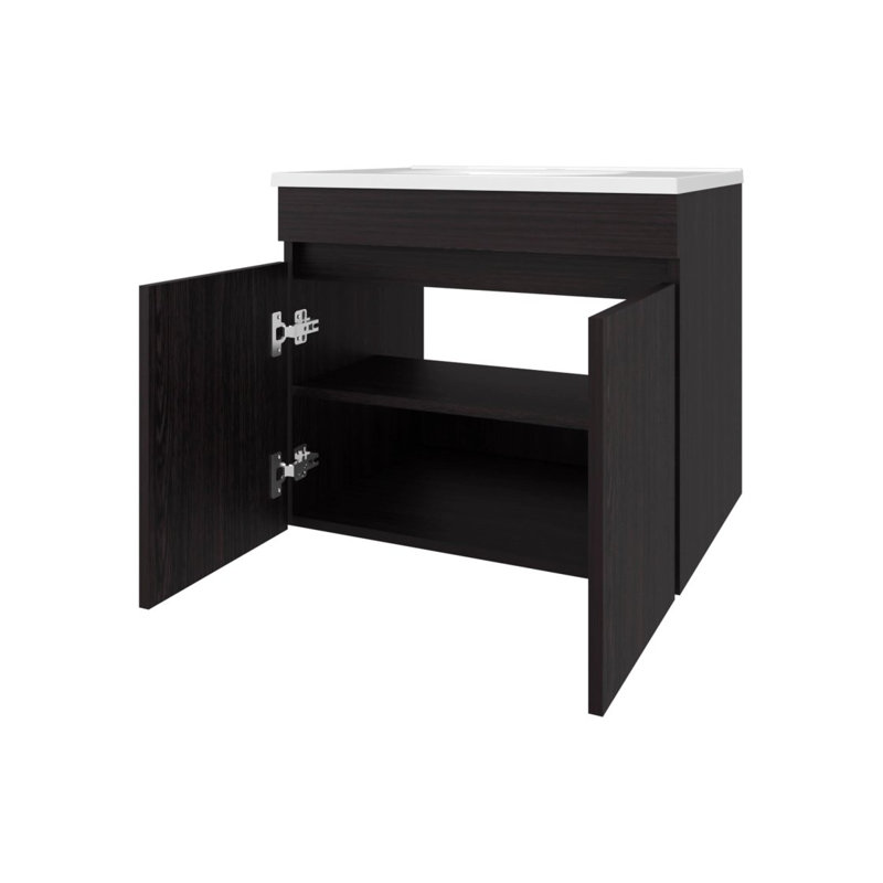 Coiffeuse Wengue avec 2 portes, Marron foncé