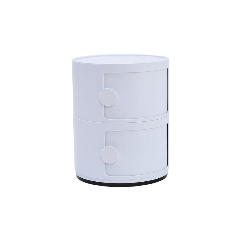 Kinsli Side Table with Storage, White