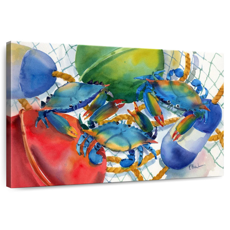 Brampt Crabs And Floats, 34" H x 51" W
