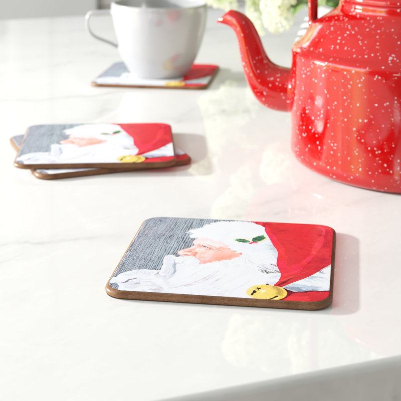 Santa Hardboard Coaster