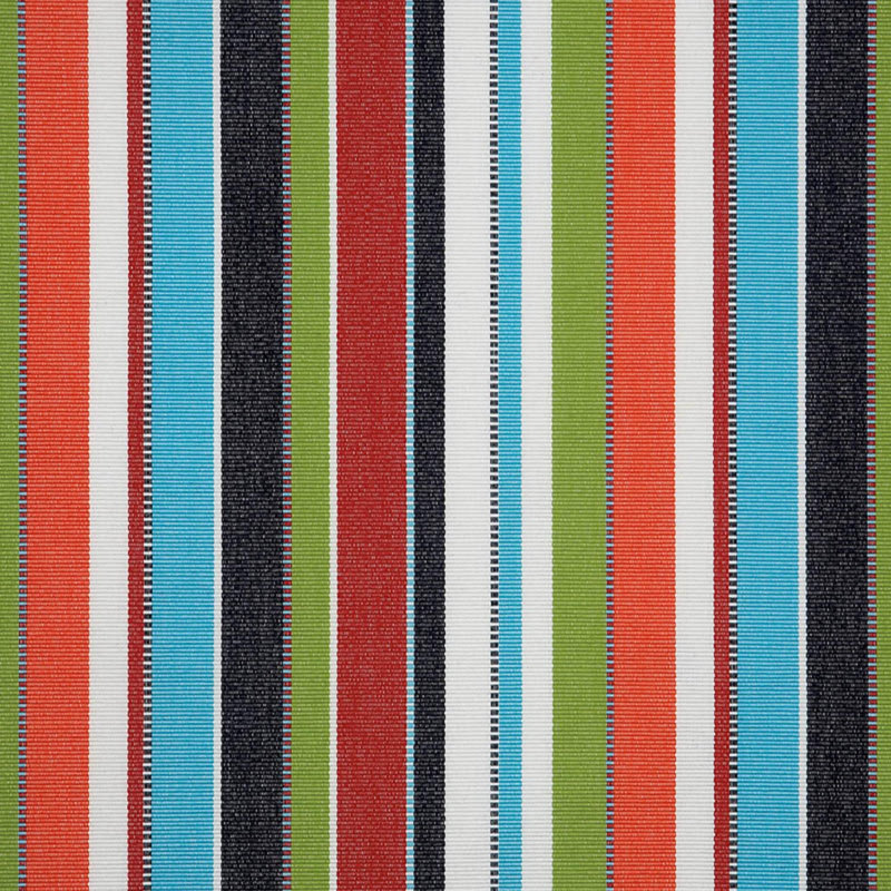 Casual Cushion Wicker Outdoor Chair Cushion, Striped Sunbrella Fade-Resistant for Wicker Dining Chairs & Sunroom Seats, 19.5"W x 19.5"D, 2.5" thick, Reversible, Carousel Confetti