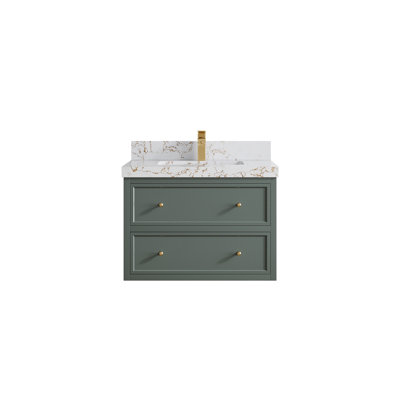 Meuble-lavabo simple flottant 30 po Roswell