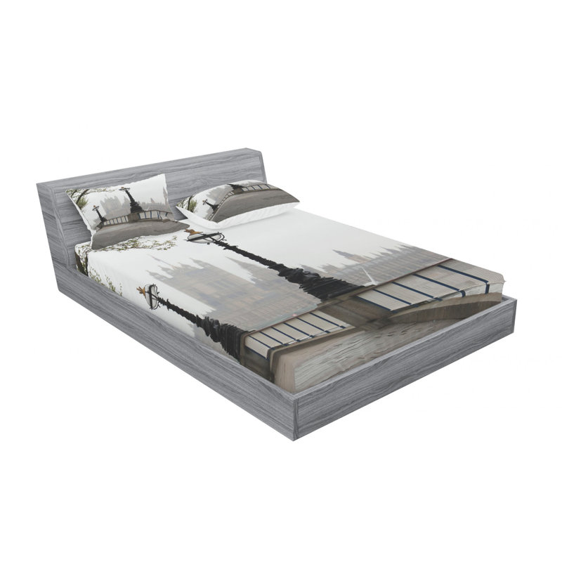 Microfiber Sheet Set, Queen Sheet Set with Fitted Sheet