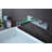 Sumerain Modern Wall Mount Bathroom Sink Faucet with LED Temperature Indicator, Adjustable Height Single Handle Vessel Faucet, Chrome