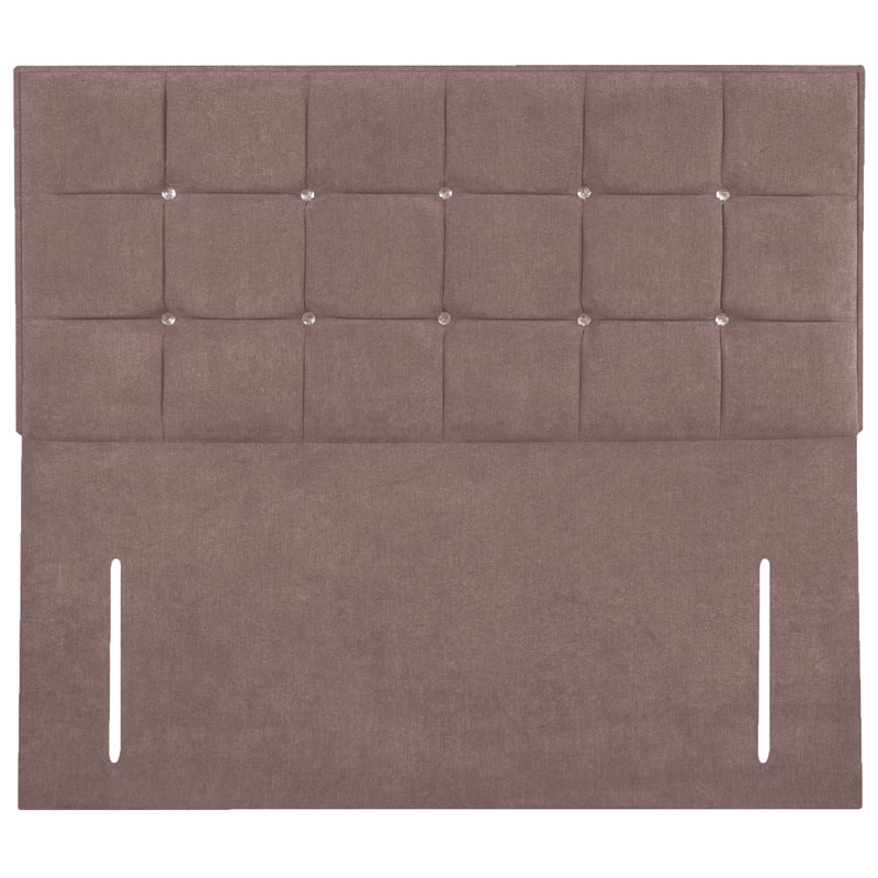 Glamour Upholstered Headboard, Small Double (4'), Black, Velvet
