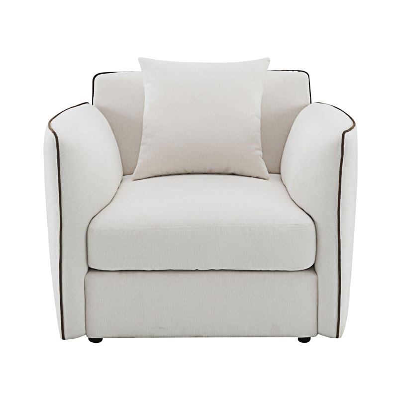Chaise Yolanda en chenille avec coussin (chaise incluse seulement)