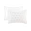 4 pièces grand édredon cœur blanc / doré métallique, rembourrage en microfibre douce, imprimé blanc / or sécuritaire sur la peau, revers en microfibre, - peau, preuve-124265422-124265424
