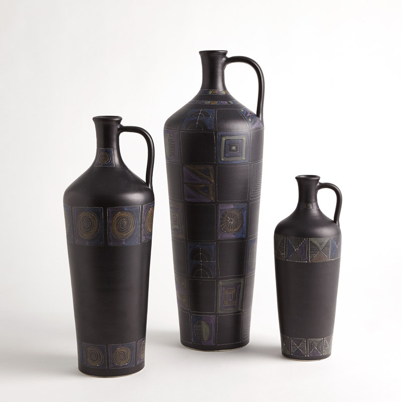 Handcrafted Earthenware Decorative Bottles