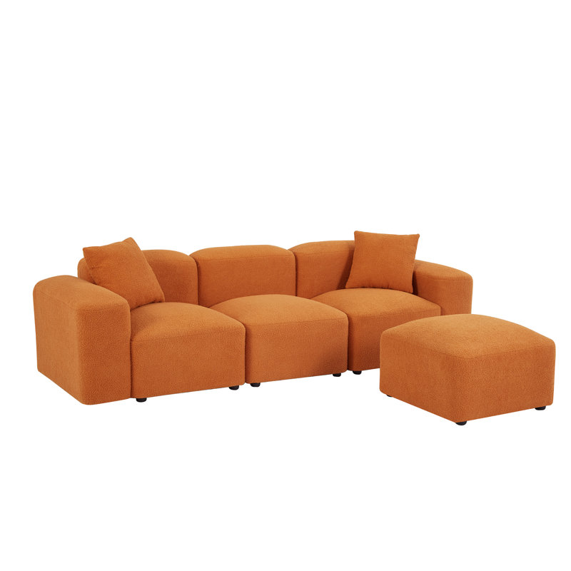 Canapé modulaire rembourré avec repose-pieds Alara
