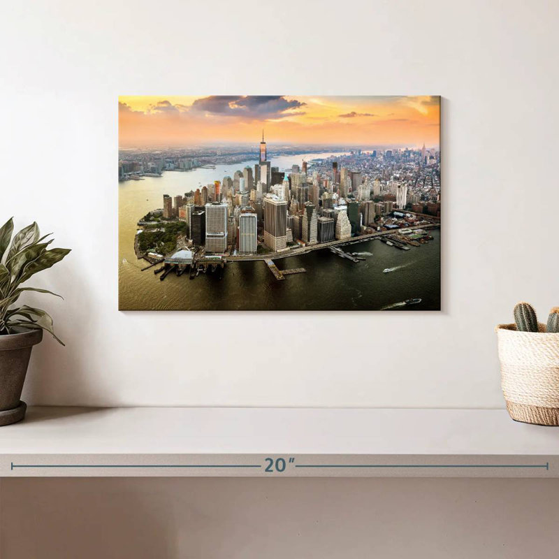 Coucher de soleil sur One World Trade Center, 8" H x 12" W