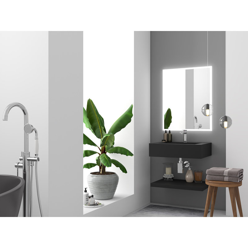 Lavabo de salle de bain mural Pyramid 24 "avec cuve à rampe - noir, Simple, Noir