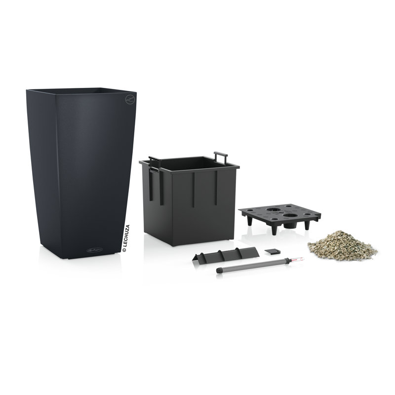 Cubico Pot Planter, Slate, 75cm H x 40cm W x 40cm D