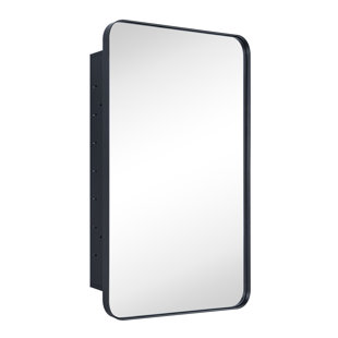 16x24 Frameless Bathroom Mirror with Shelf, Rectangle Wall Mount Mirrors  for Vanity Includes Shelves