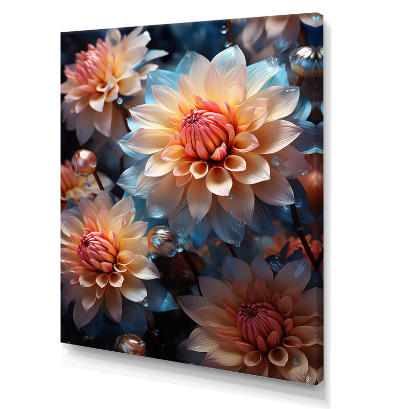Meadow Chrysanthemum Charm - Floral & Botanical Canvas Art Print, H 44 po x l 34 po x P 1,5 po, Toile tendue