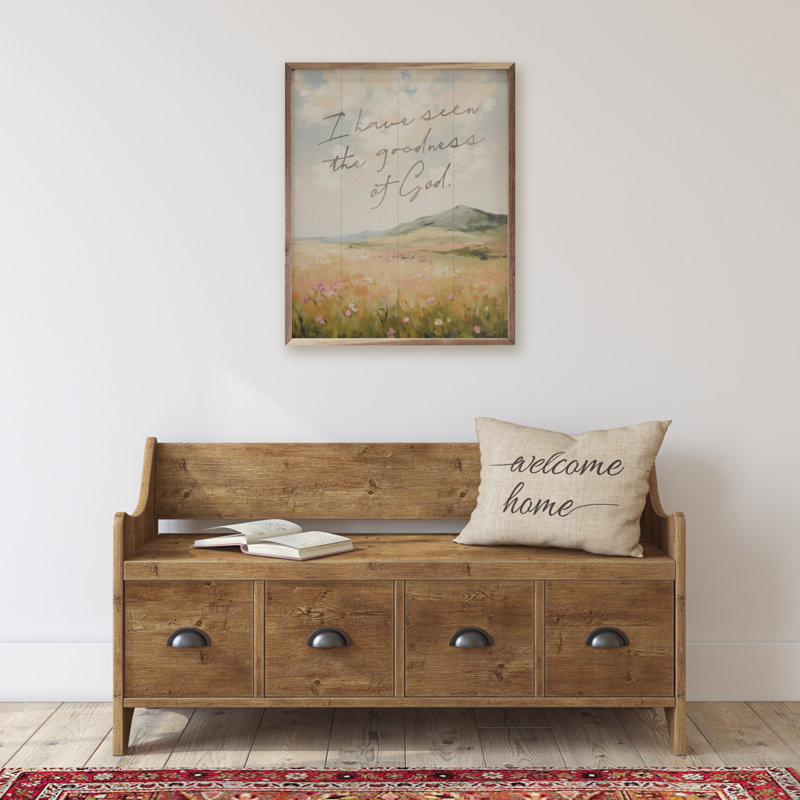 Impression rectangulaire sur bois, H 30 po x l 24 po