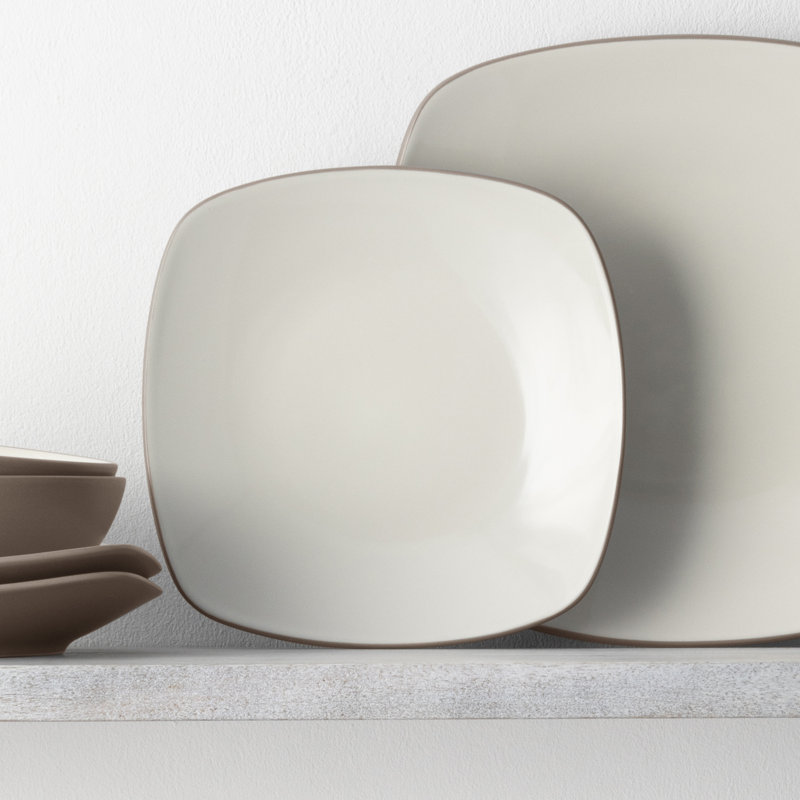 Noritake Colorwave Square Dinner Plates, 10-3/4", Clay