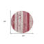 Tapis intérieur lavable rayé 8 pi Merlot And Ivory