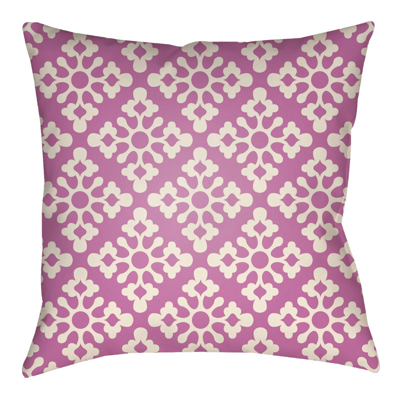 Litchfield Ladson Floral Throw Pillow, 22" H x 22" W, Navy Blue/Ivory
