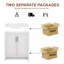 Ensemble de meuble-lavabo autoportant simple 30 po avec lavabo en céramique Lumina, blanc, contreplaqué de bois franc, portes à fermeture en douceur et rangement intérieur réglable-518037203-518037201
