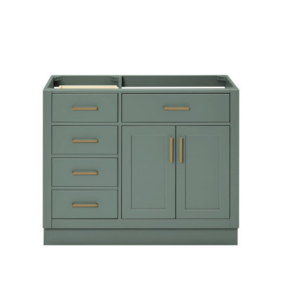 Base de meuble-lavabo simple en bois massif 42 po Osoria