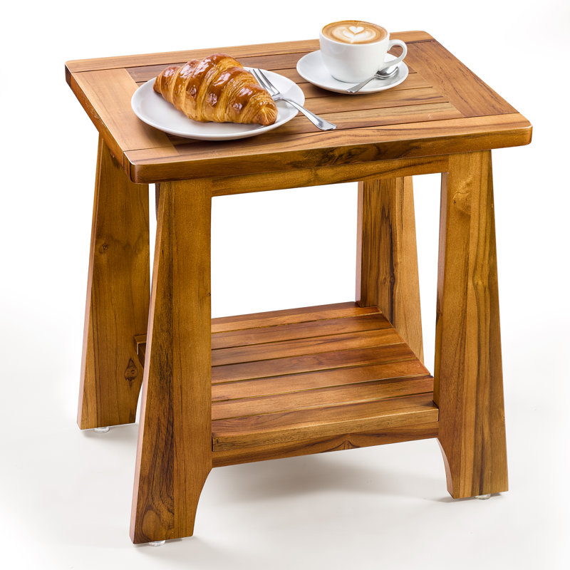 Table d'appoint en teck avec rangement Adirondack