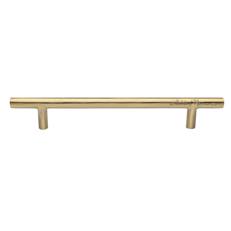 Modern Satin Brass Bar Pull with Mounting Hardware