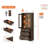 Laziza 3 Tier Bookcase With Drawer,73.3" Tall Floor Standing Bookshelf,Modern Farmhouse Display Storage Cabinet With Adjustable Shelves,-122056872