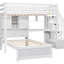 Lit mezzanine avec escalier, rangement et bureau avec rangement, escalier en finition-118036601-118036602