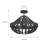 4-light Matte Black Beaded Semi-flush Mount-1920776602