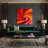 Digital Abstraction 25 Red Canvas Wall Art