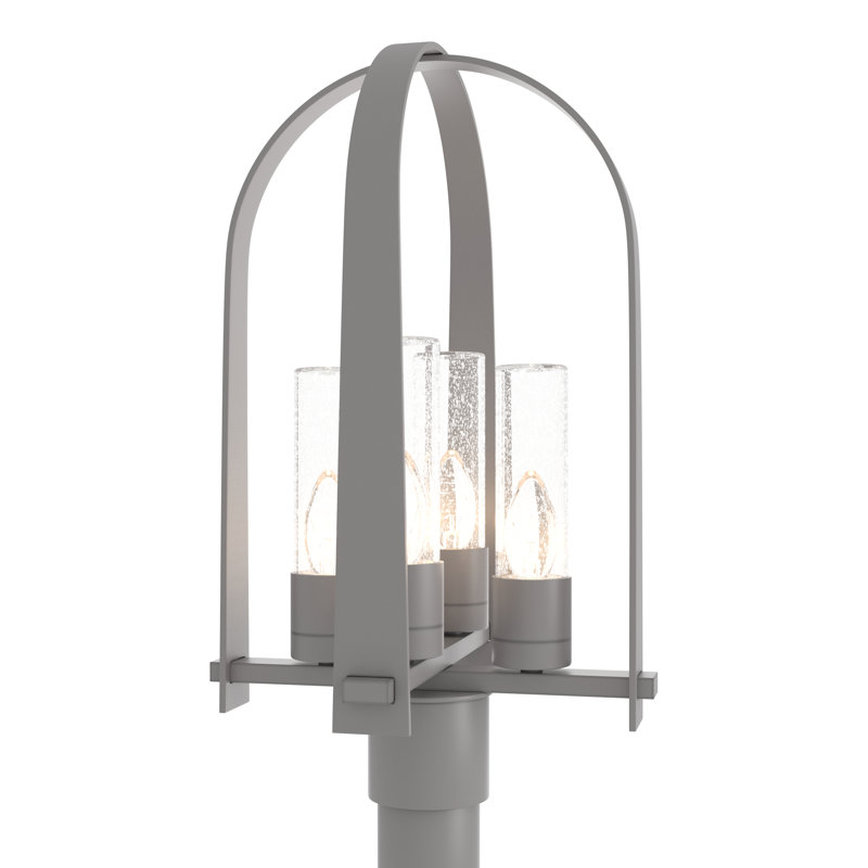 Triomphe 4 - Light 21.5" H Hardwired Lantern Head, Seeded Clear, Coastal Burnished Steel