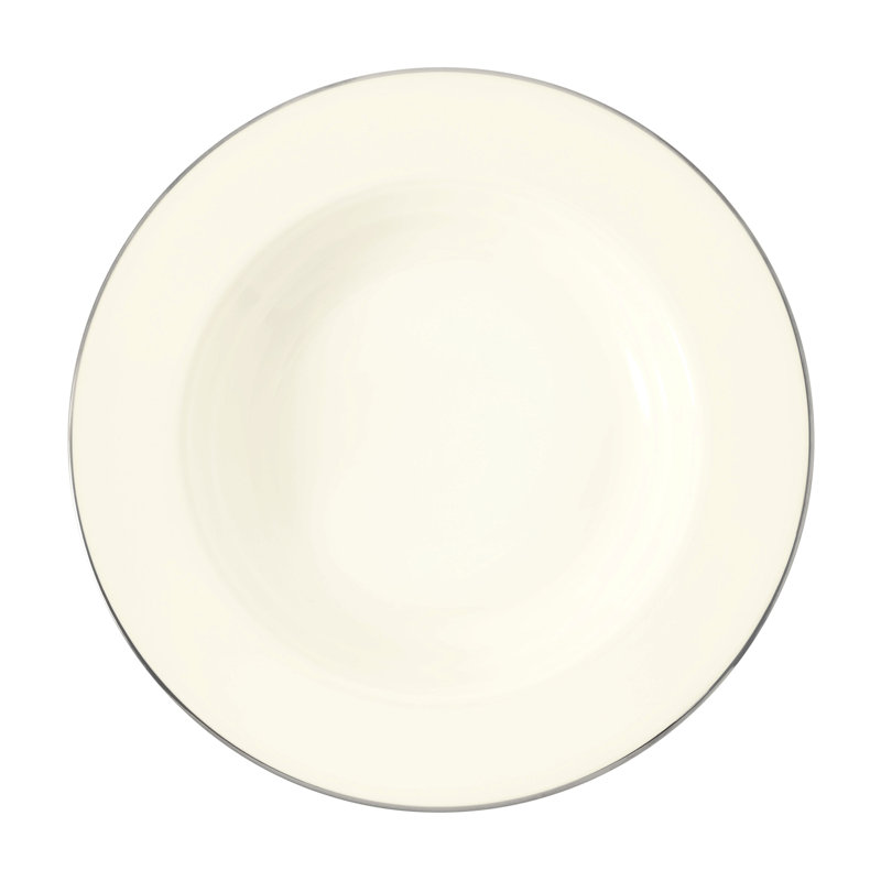 Aggy 23cm Porcelain Dinner Plate, Silver colors