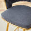 Ensemble de 4 tabourets de bar élégants avec coussin en lin respirant et structure en métal durable-838652548