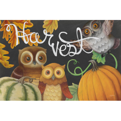 Harvest Owl IV by Mary Urban - Wrapped Canvas Painting