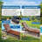 Outdoor Chaise With 6-Gear Adjustable Backrest-1651528995