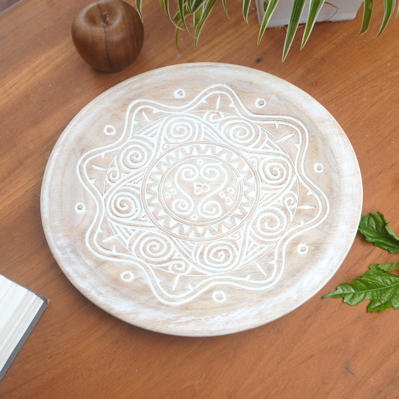 Novica Handmade Gianyar Waves Wood Wall Accent