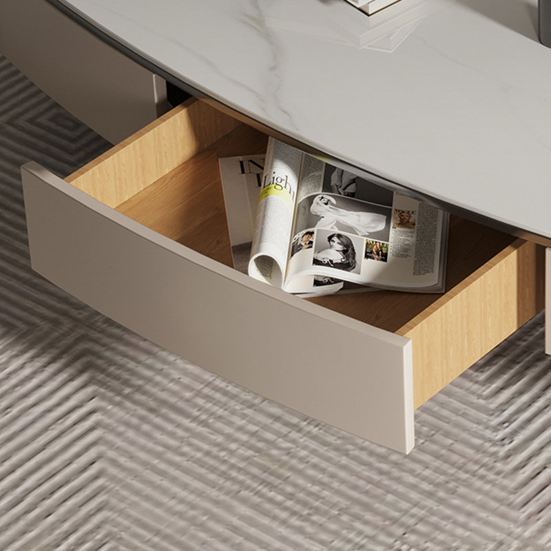 Modern simple sintered stone tea table