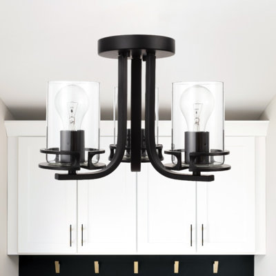 Ahsir Glass Semi Flush Mount